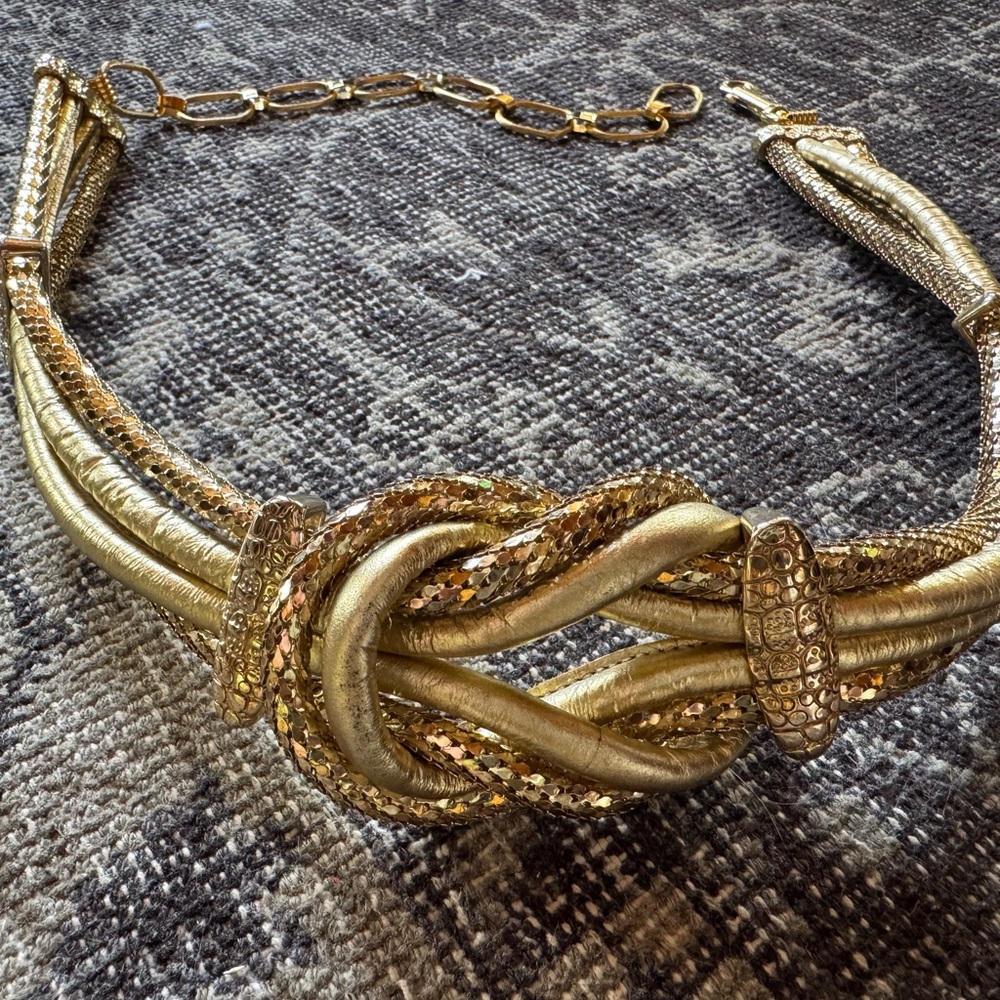 Leather and mesh gold metal vintage belt ✨